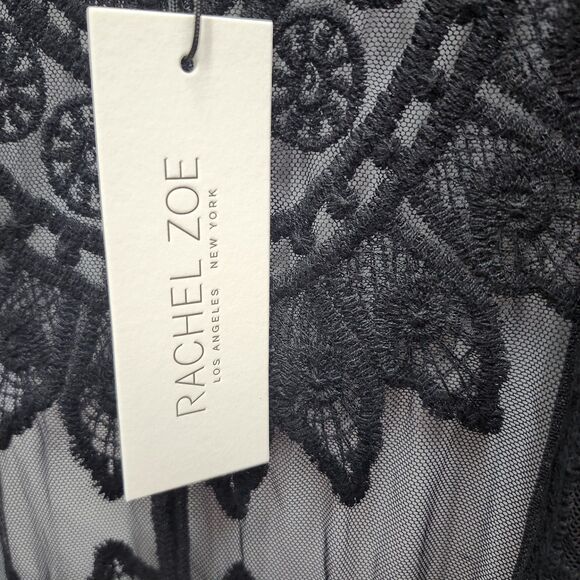 Rachel Zoe Kimono Cover Up Duster Black Lace One Size Fits Most Bohemian Boho - Picture 9 of 14